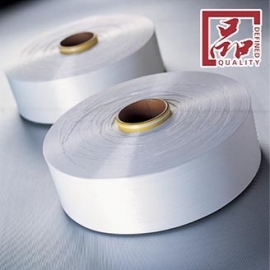 Semi-dull flat polyester pre-oriented yarn